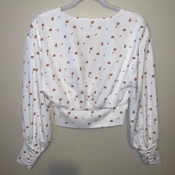 Backyard Roses Alex Button Front Rose Top - Picture 4 of 7